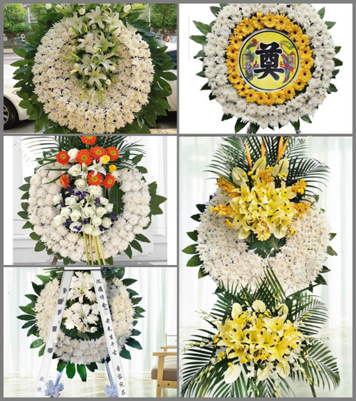 山东青岛平度市南村镇前双丘村花圈速递